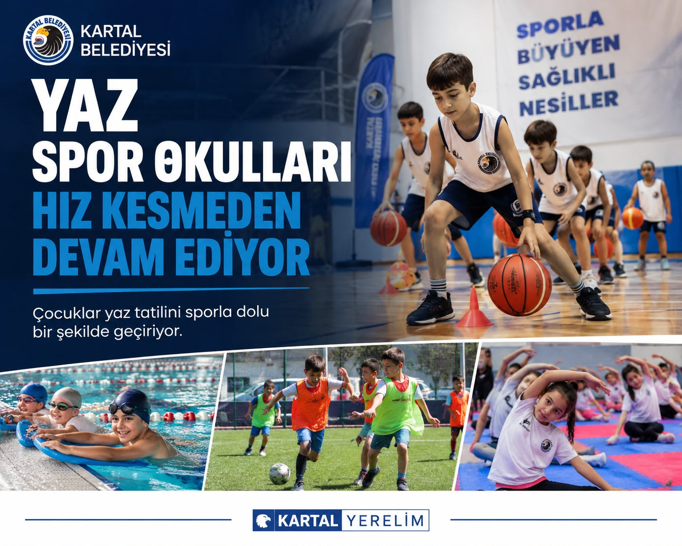 YAZ SPOR OKULU HIZ KESMEDEN DEVAM EDİYOR