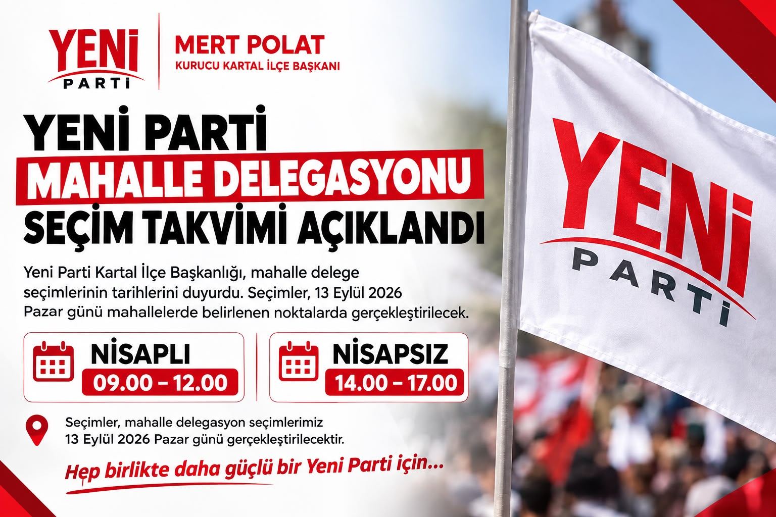 Mahalle Delegasyonu Seçim Takvimi Açıklandı